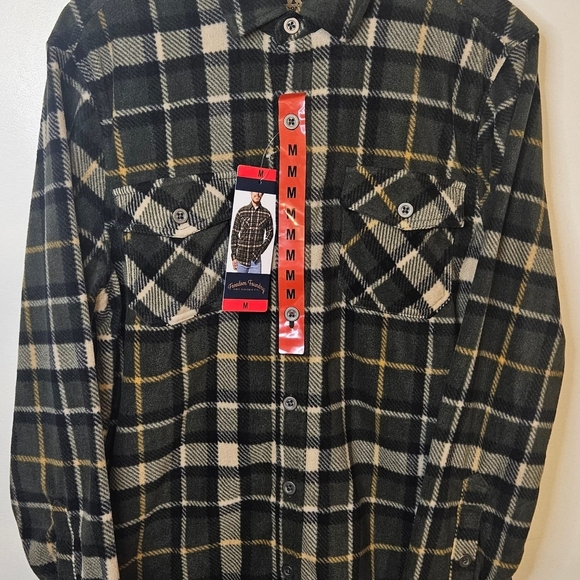 Freedom Foundry Other - Casual Button Down Plaid Shirt -‎ Black and White